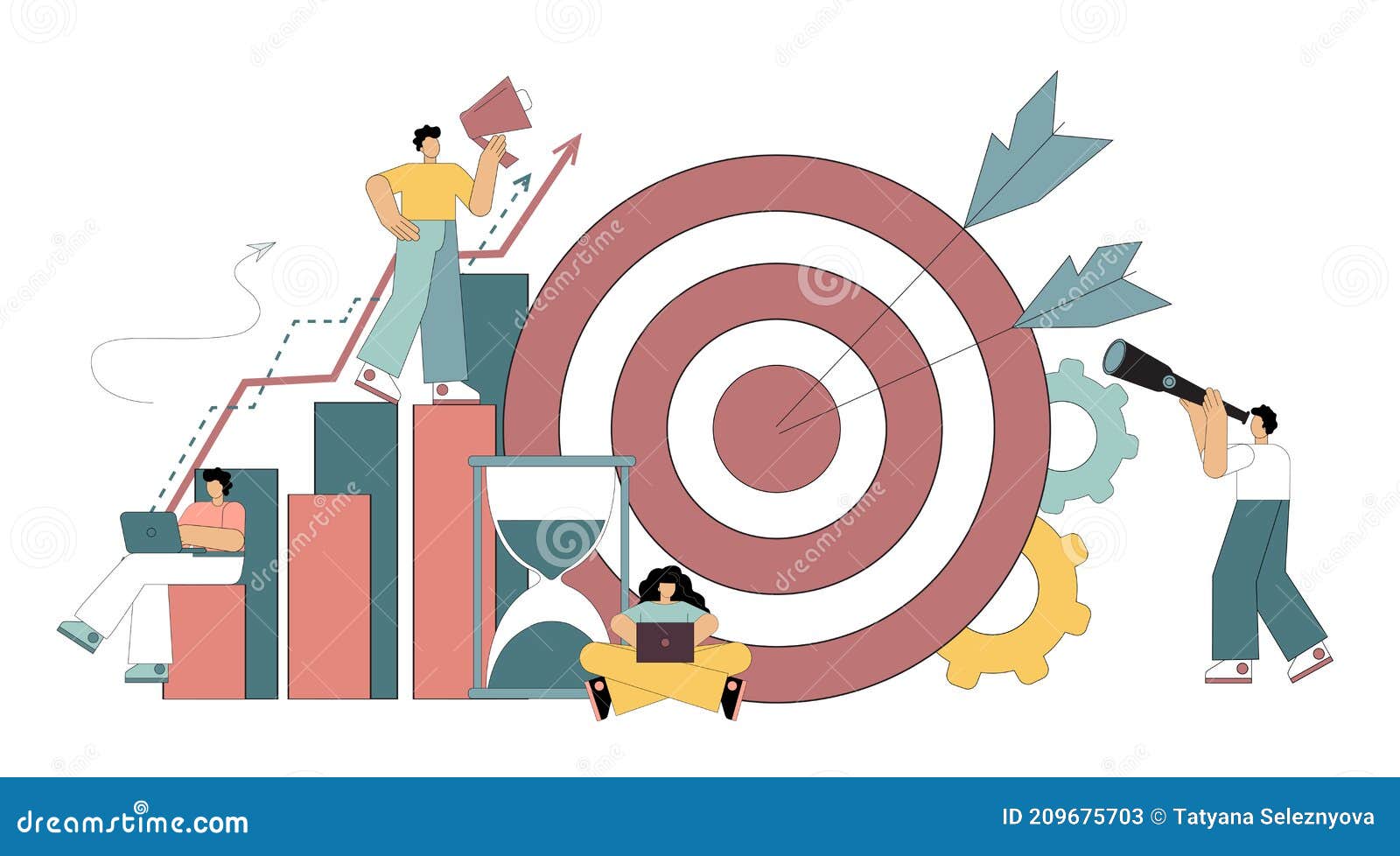 Hit the Target. Financial Goal. Purposefulness. Search for a Solution