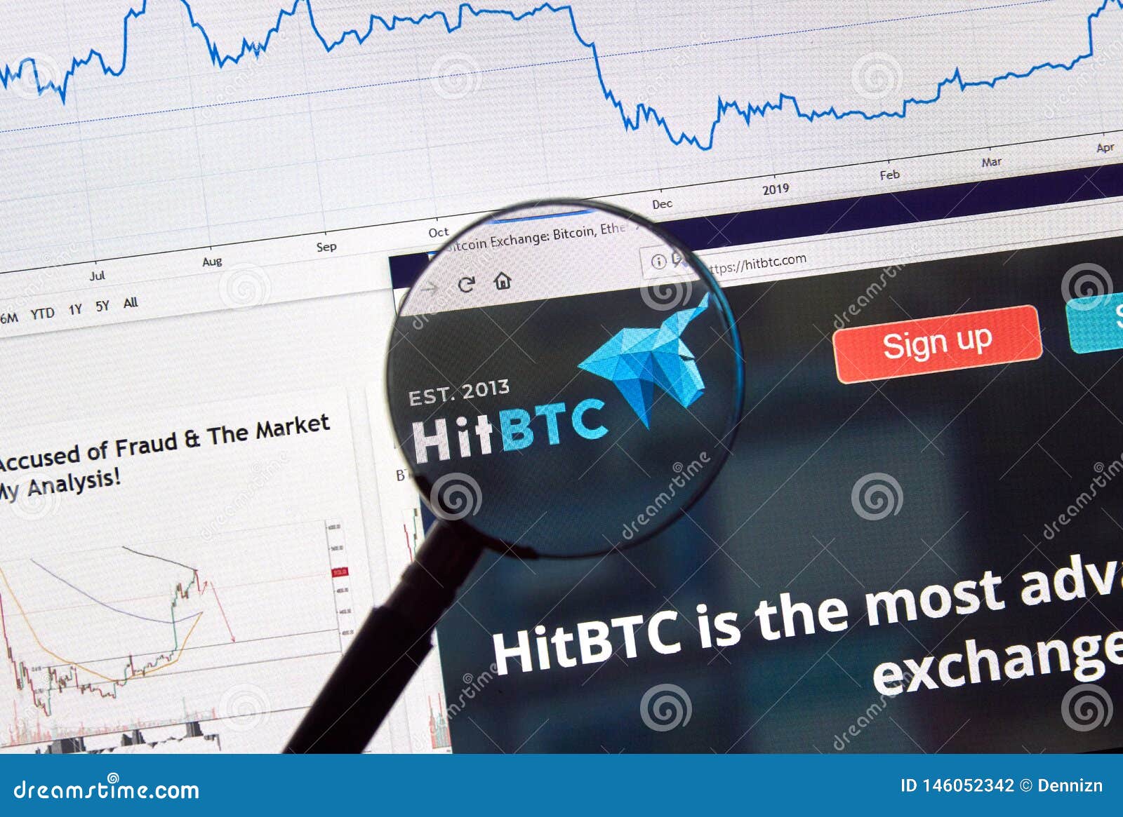 HitBTC Cryptocurrency Exchange Site Editorial Photography ...