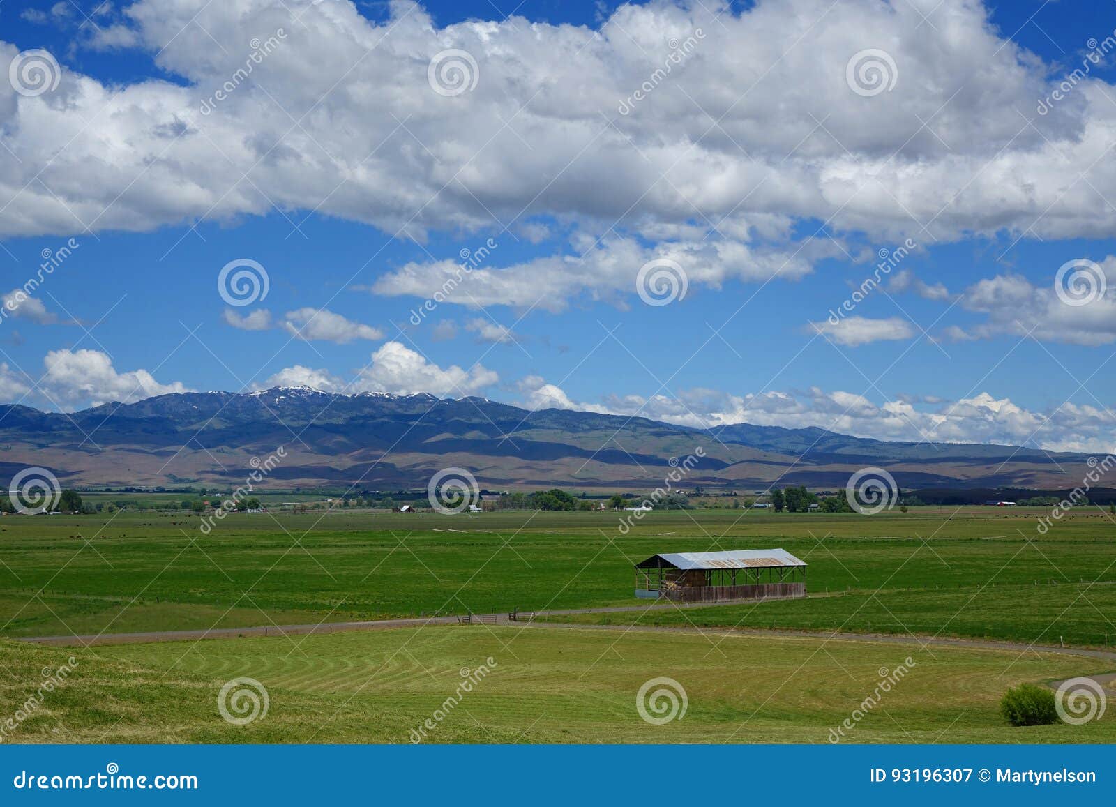 Hitt Mountain Above Midvale, Idaho. Stock Image Image of green, town