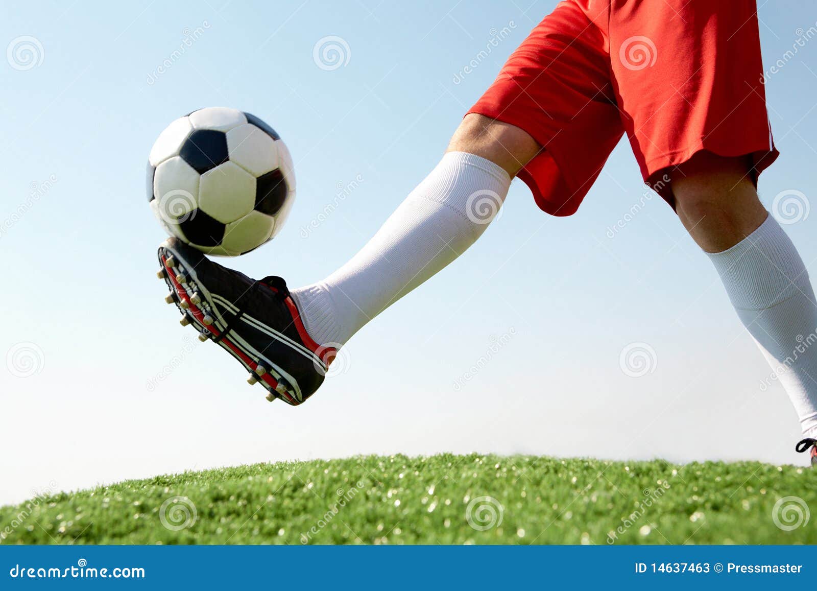 Hitting the ball stock image. Image of ball, field, lawn 14637463