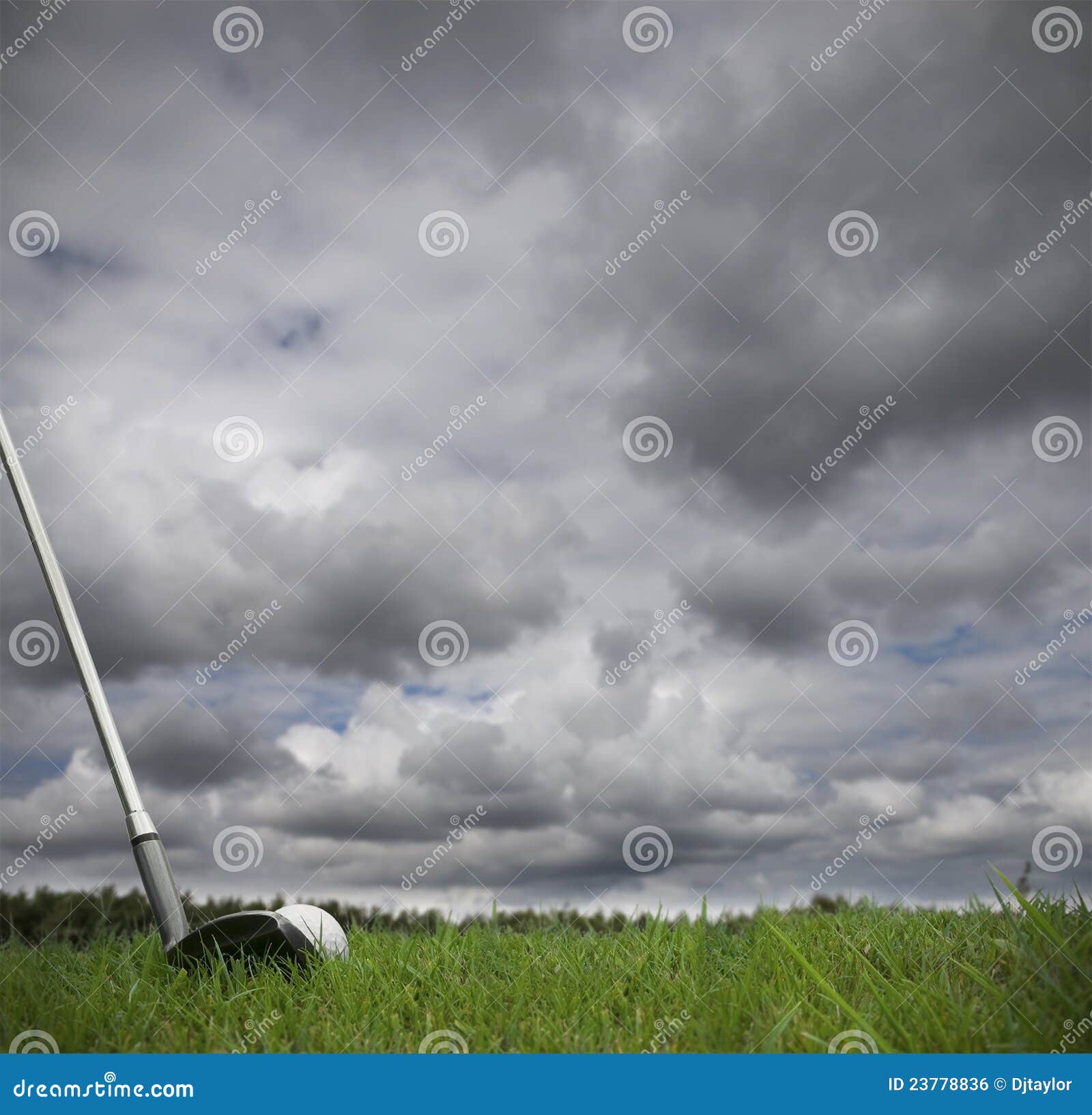 Hitting Golf Ball on Fairway Stock Photo Image of landscape, field