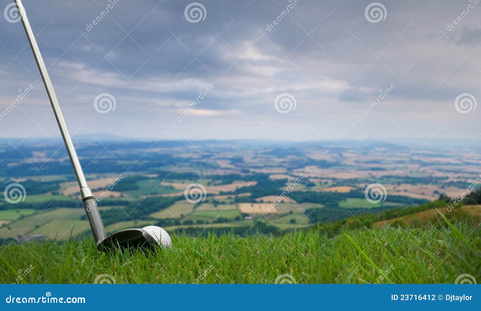 Hitting Golf Ball Off Mountain Stock Photo Image of competition
