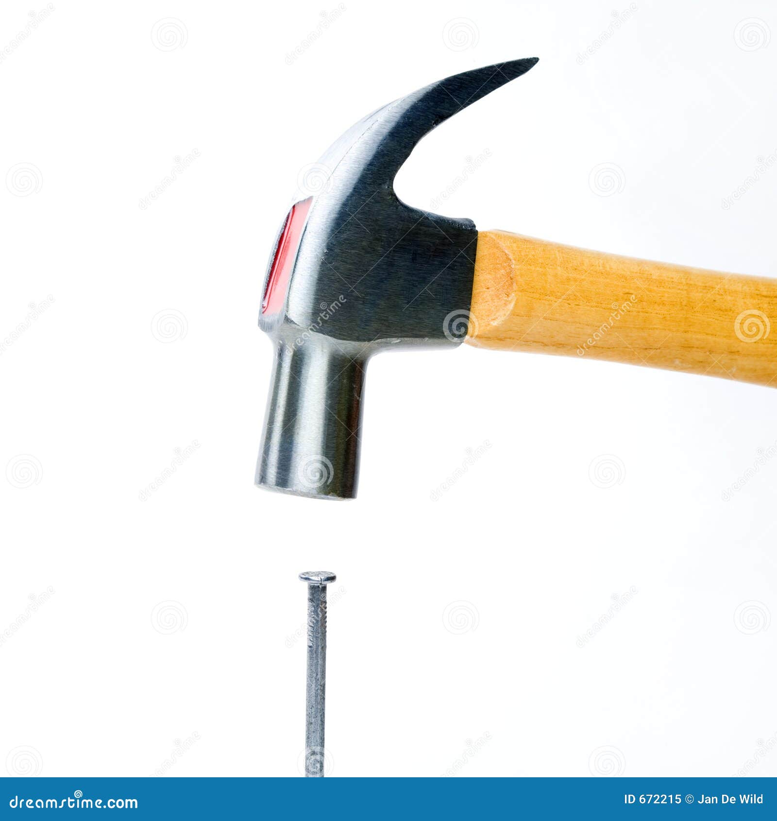 Hitting a nail stock image. Image of construction, macro 672215