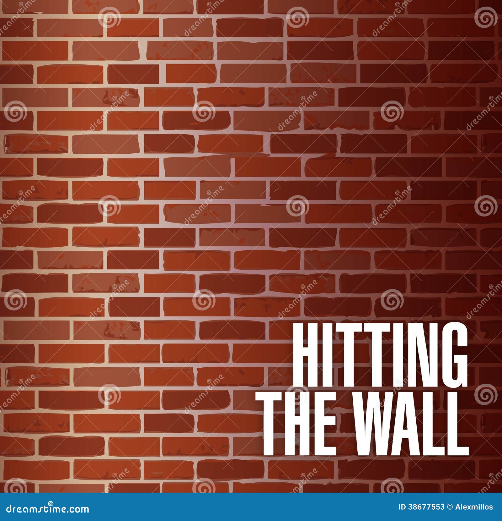 Hitting the Wall Concept Illustration Stock Illustration Illustration