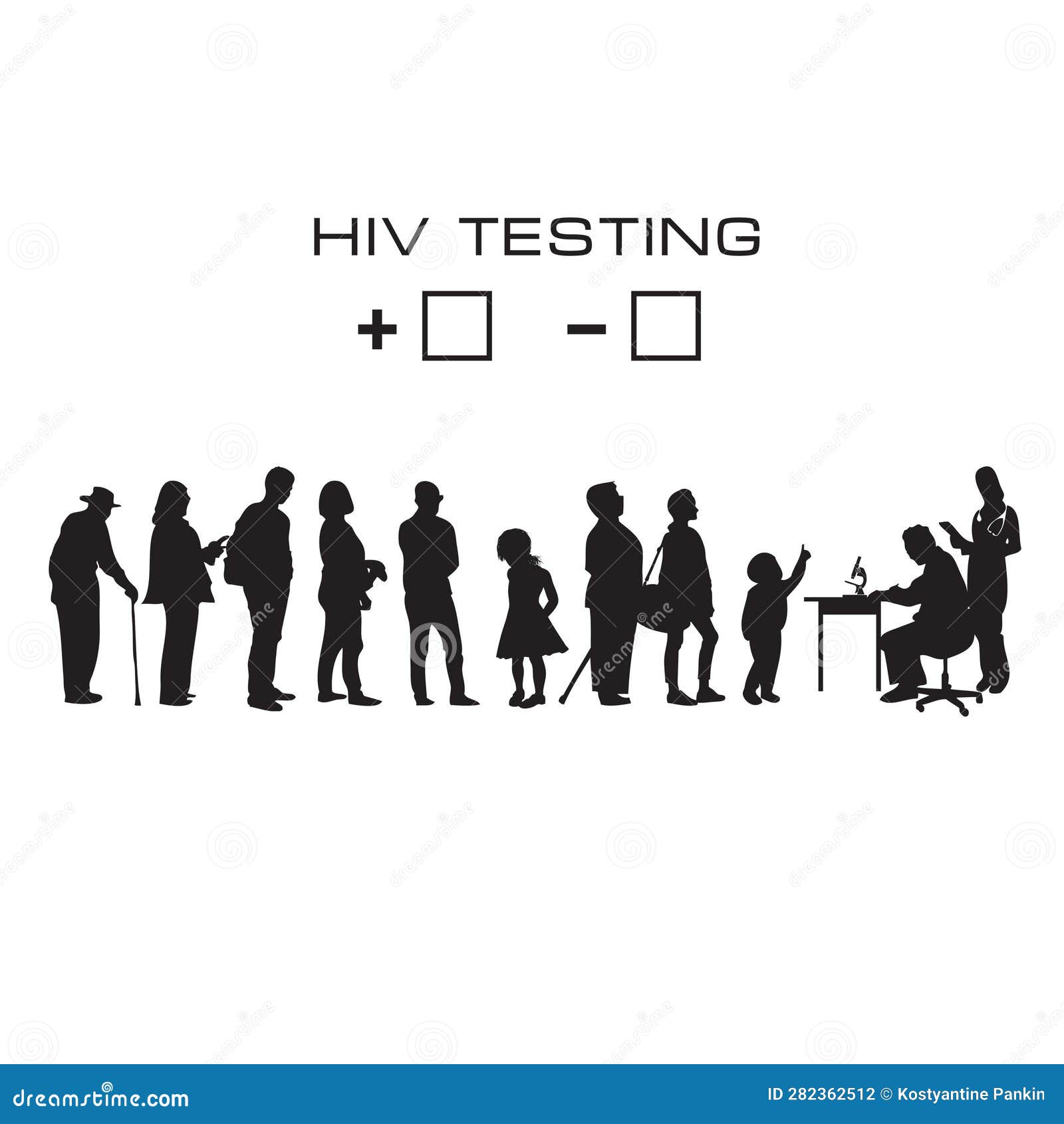 HIV Testing stock vector. Illustration of office, individual 282362512