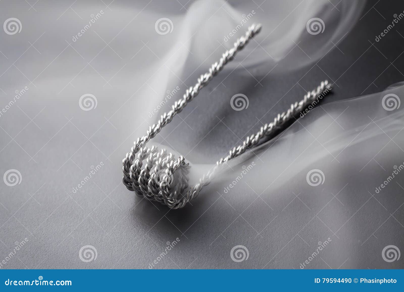 Hive Coil for Vaping on a Black Background Somke Stock Photo - Image of  titanium, clapton: 79594490