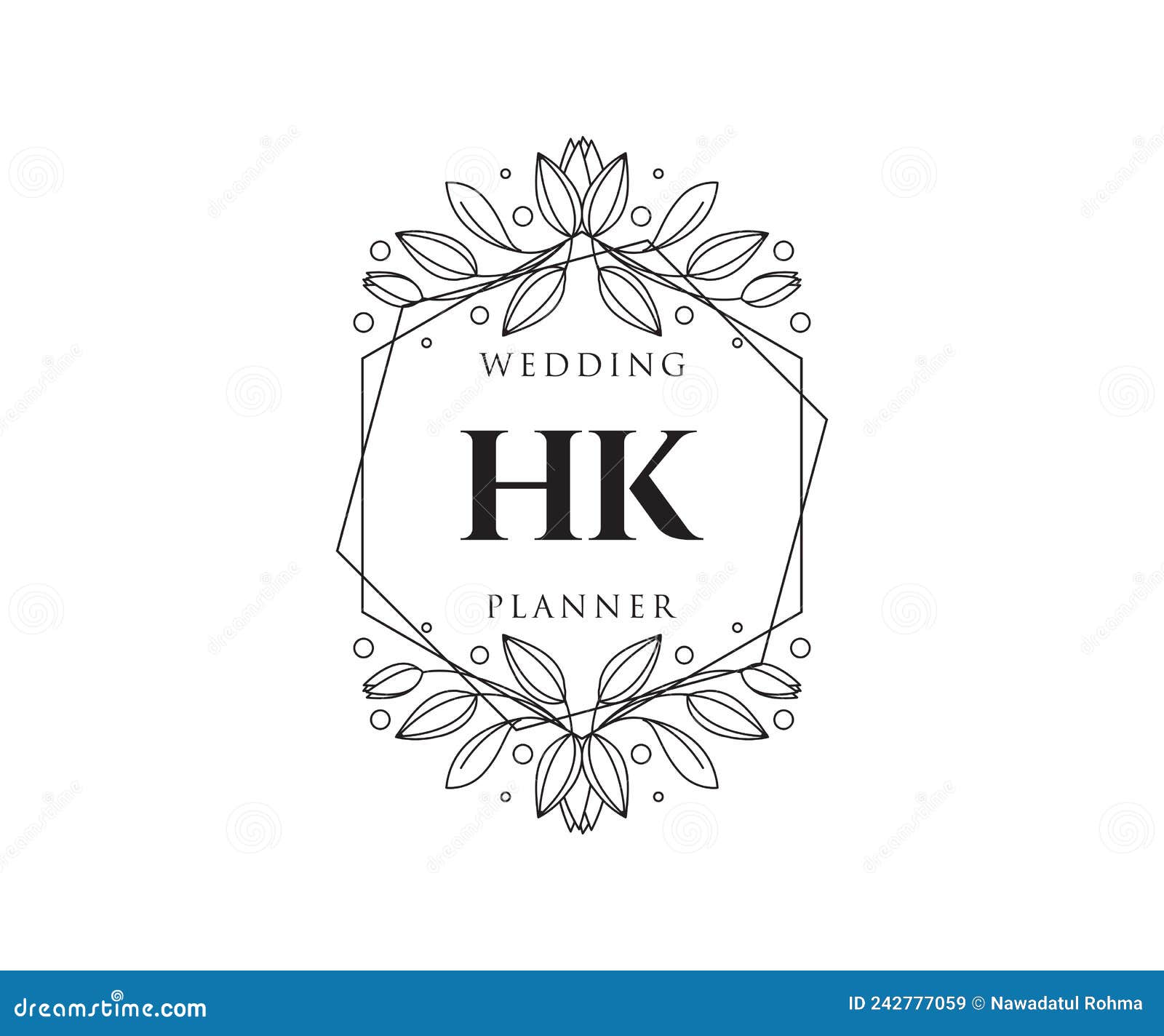 Free Vector  Hand drawn wedding monogram logo collection