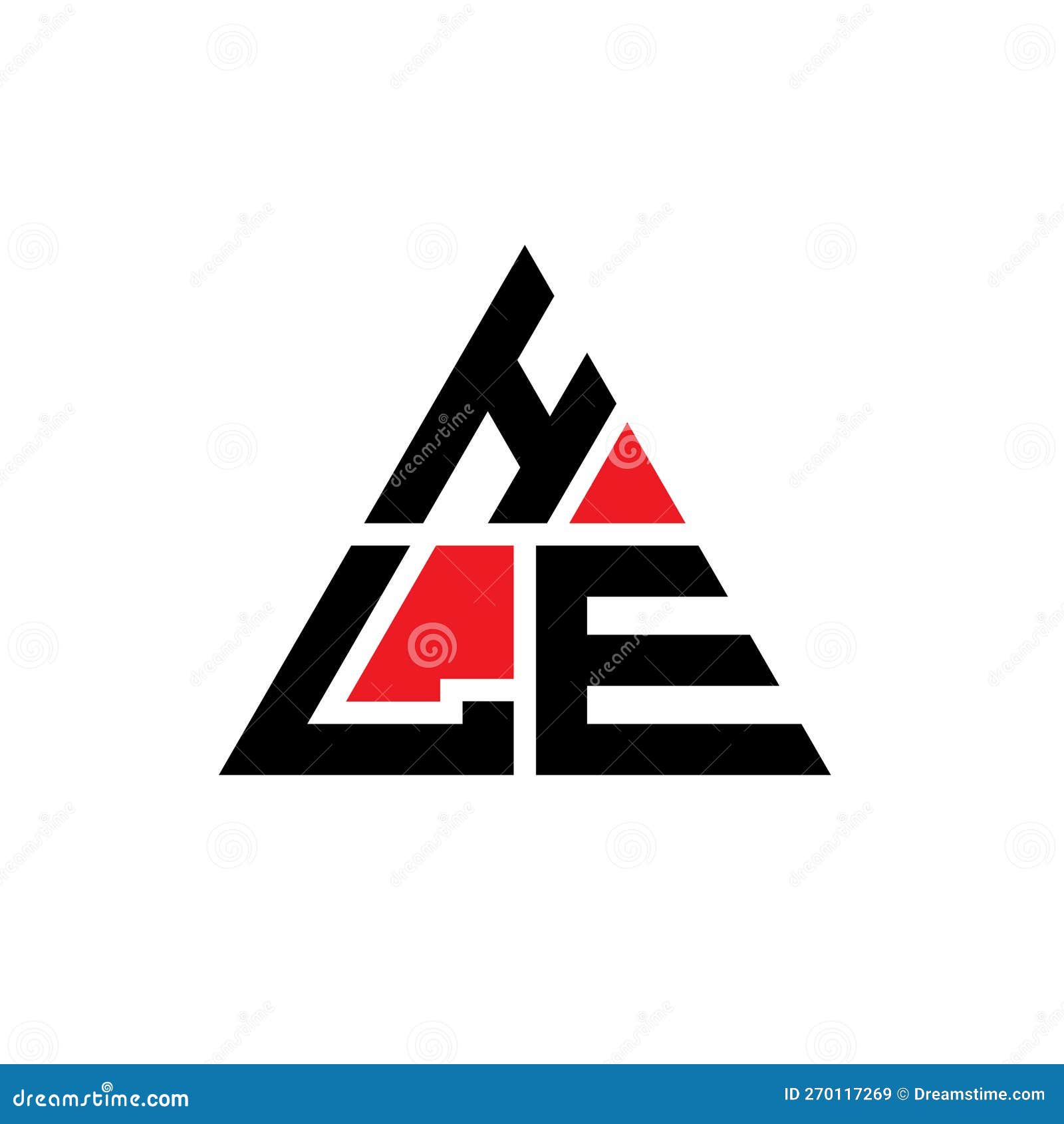 hle triangle letter logo  with triangle . hle triangle logo  monogram. hle triangle  logo template with red