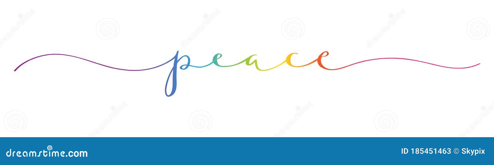 peace colorful brush calligraphy banner