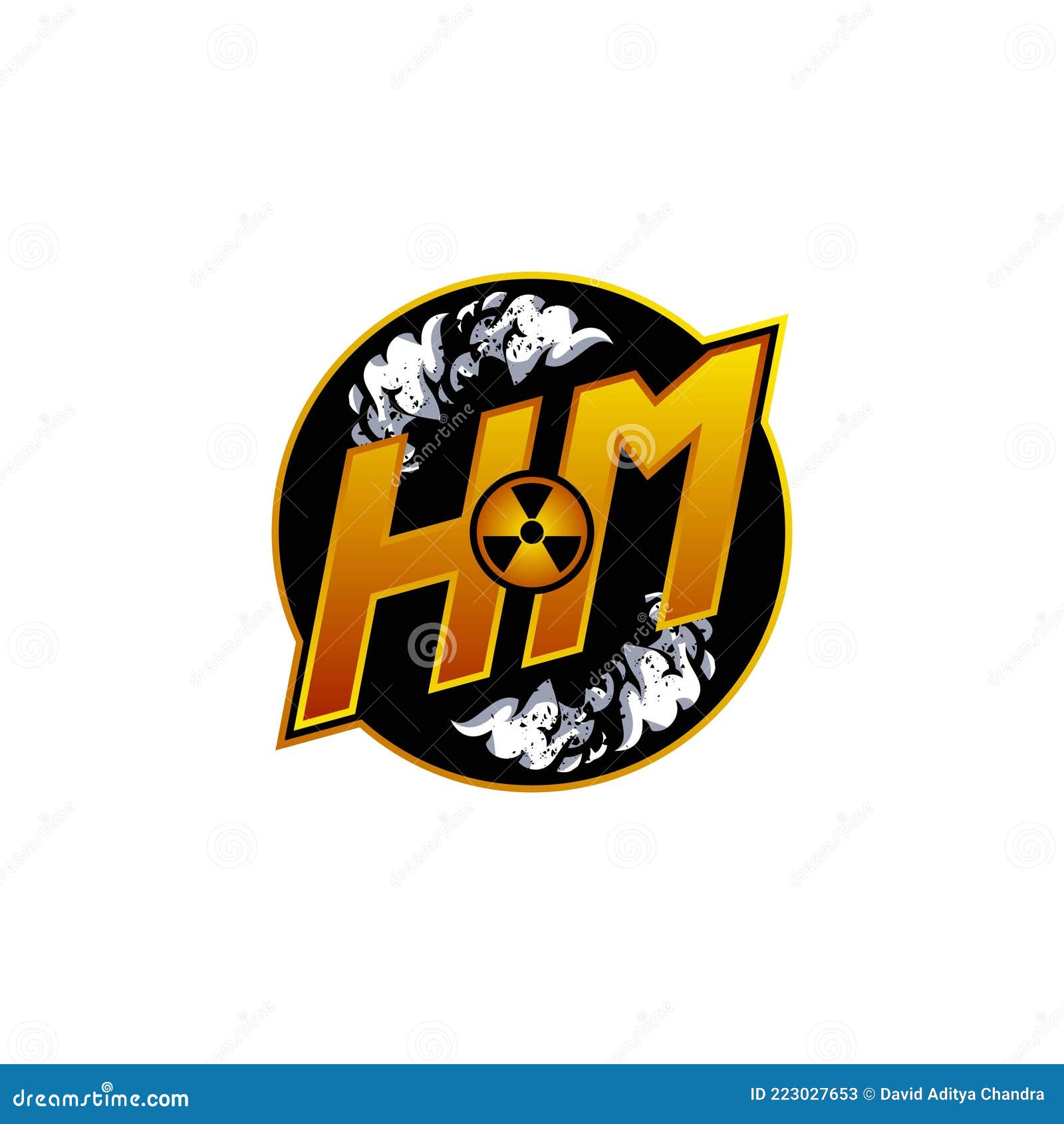 HM Logo Monogram ESport Gaming with Gas Shape Design Stock Vector -  Illustration of brand, logo: 223027653