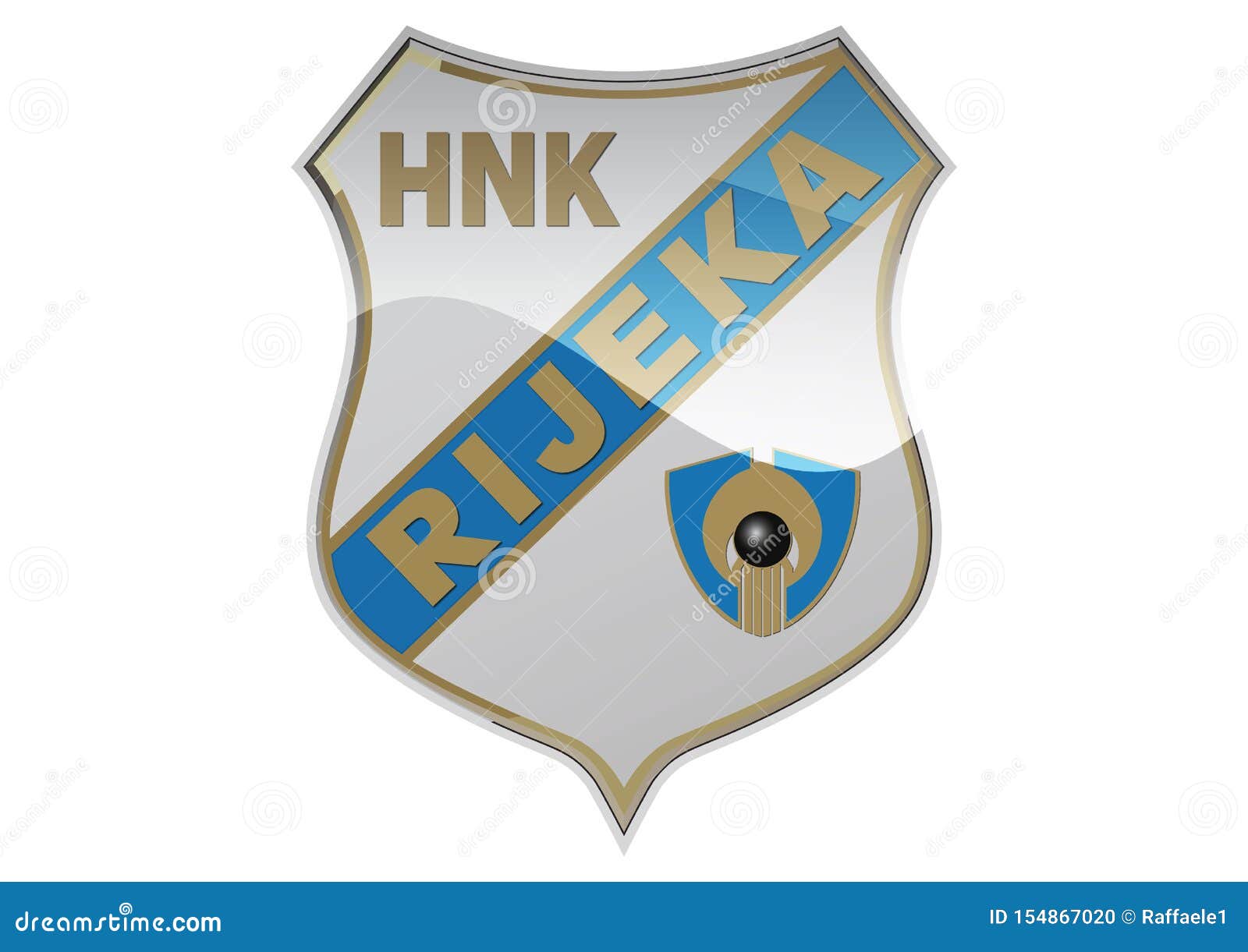 HNK Rijeka Logo editorial image. Illustration of logos - 154867020