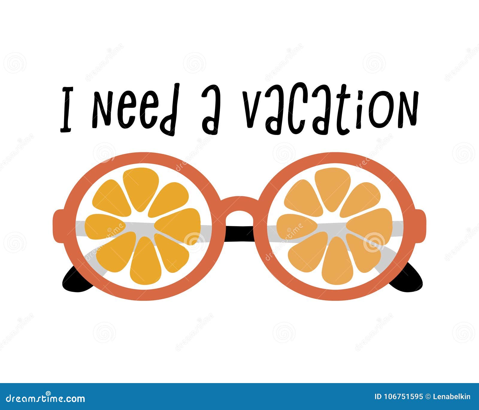 Ho Bisogno Di Un Manifesto Di Vacanza Illustrazione Vettoriale Illustrazione Di Slogan Vegetariano