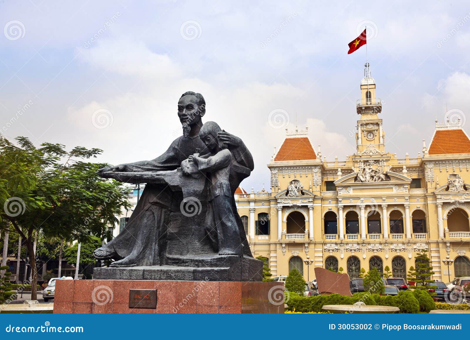 Ho Chi Minh City Hall or Hotel De Ville De Saigon, Vietnam. Stock Photo -  Image of building, landmark: 30053002