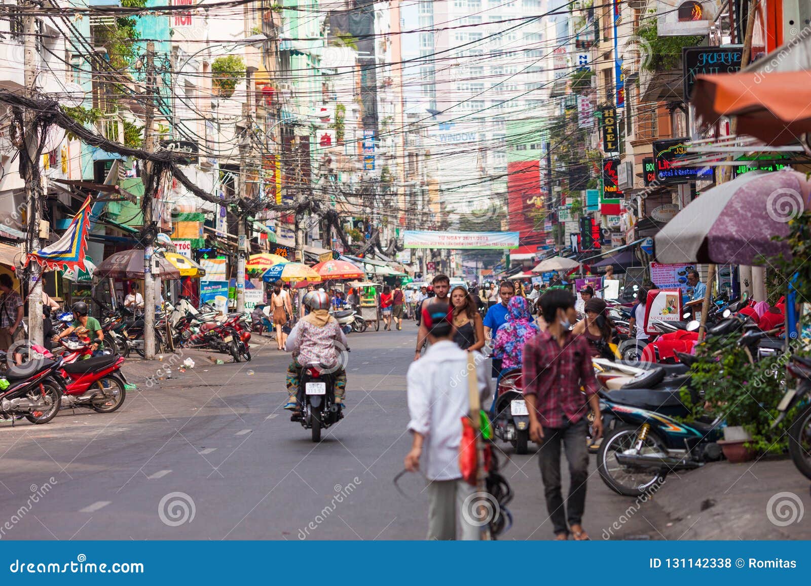 Ho Chi Minh City Street In Vietnam Editorial Stock Photo Image Of Motorbikes Lifestyle