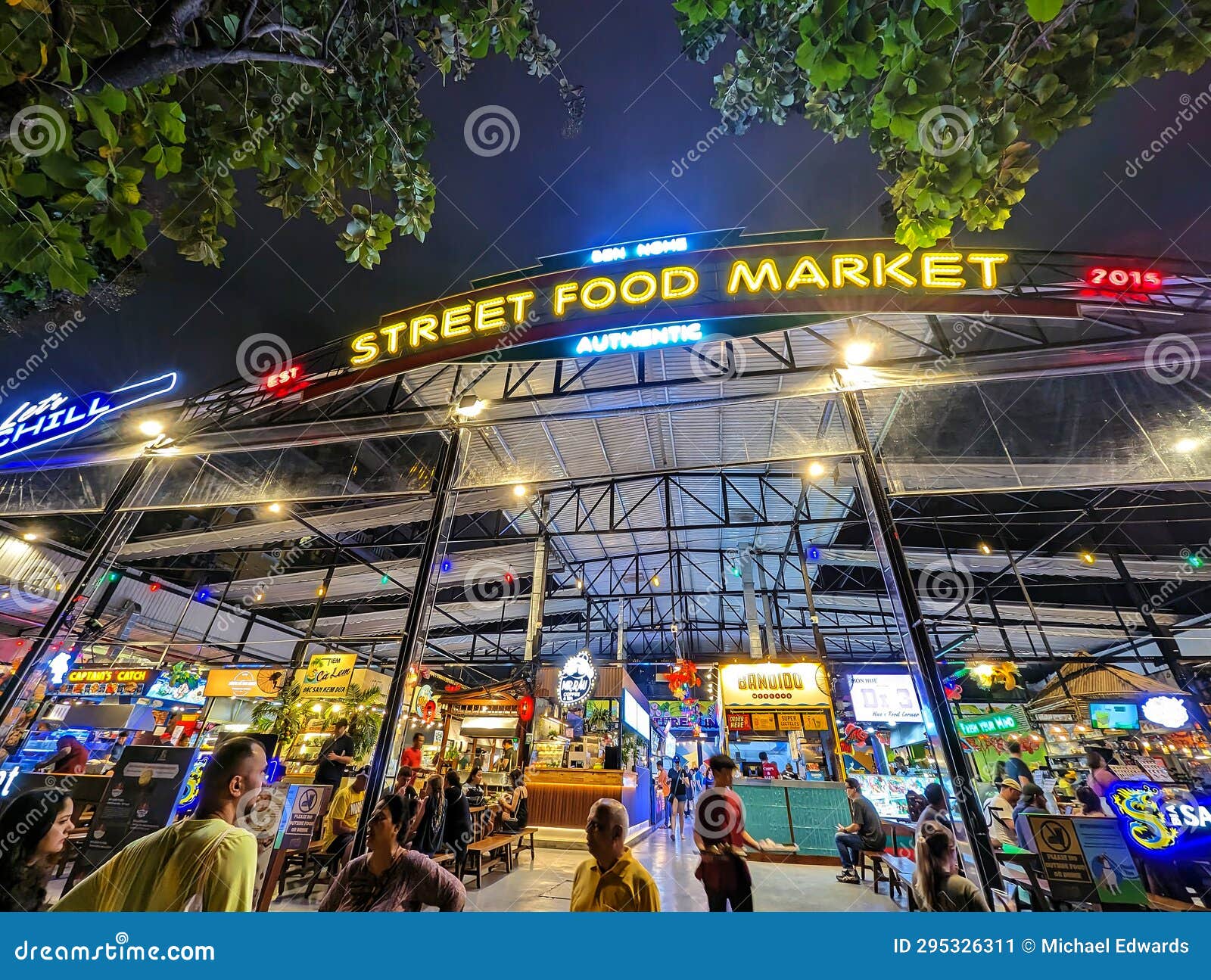 Ho Chi Minh City, Vietnam - the Entrance To Ben Nghe Street Food Market