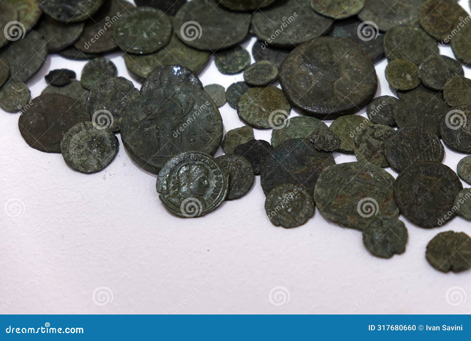 a hoard of old coins