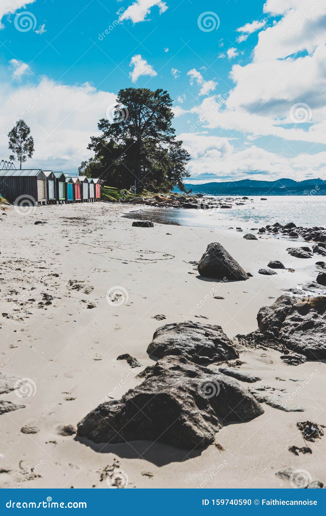 Rugged and Beautiful Little Beach in Tasmania Australia in the Area of Taroona Near Hobart with