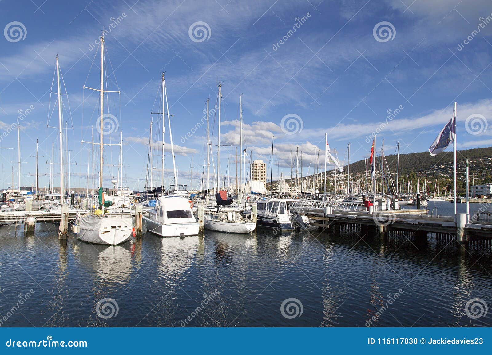 Yachts Moored by the Royal Yacht Club of Tasmania Editorial Image ...