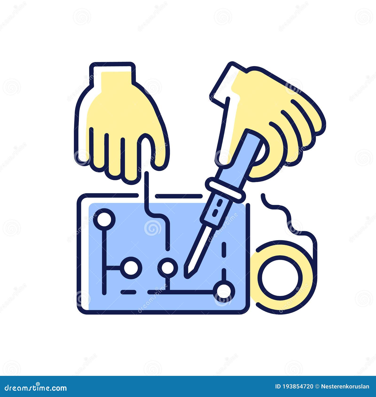 Hobby Electronics RGB Color Icon Stock Vector Illustration of