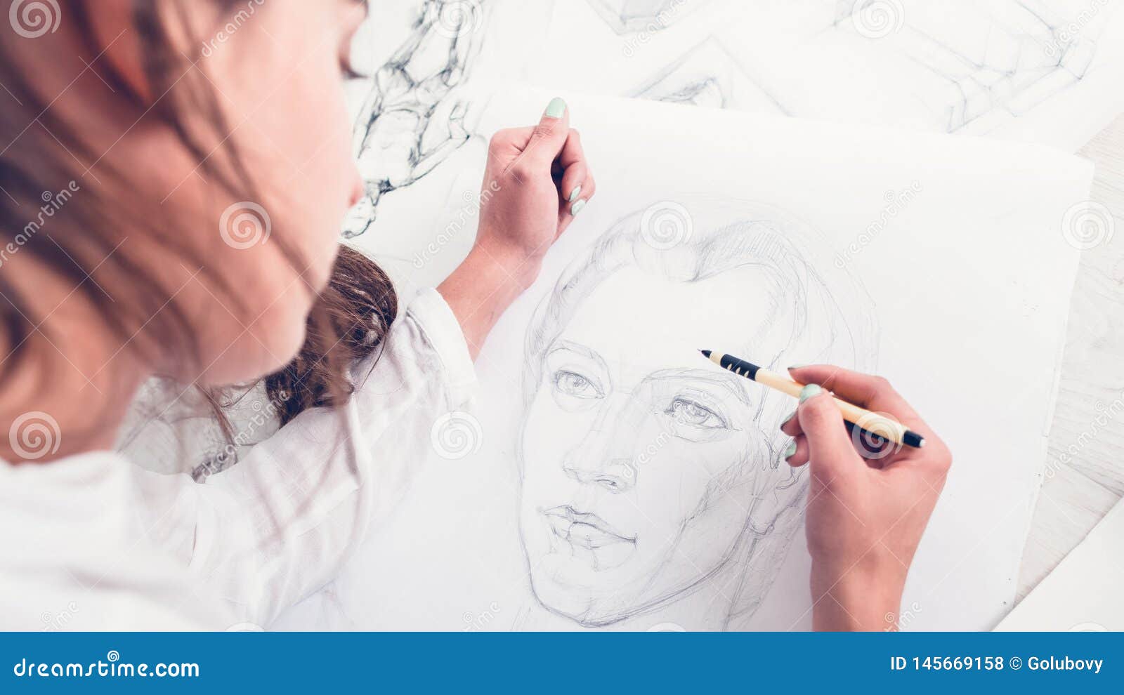 Pencil portrait sketch 