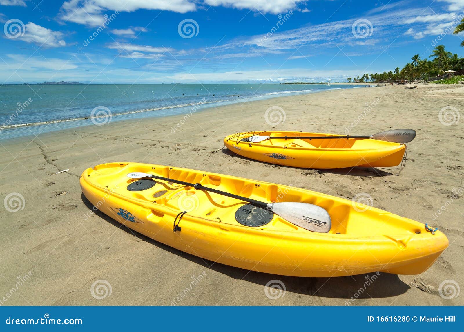 Hobie Kayaks on Beach at a Fijian Resort Editorial Image - Image of ...
