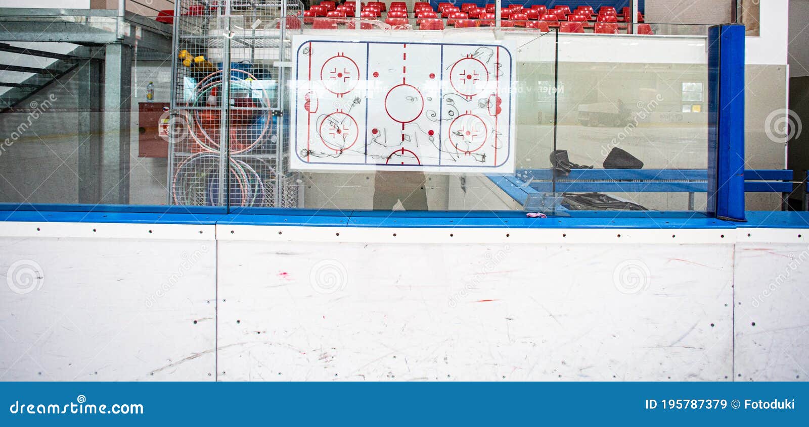 Hockey Board with Tactic Ice Rink Table Stock Image Image of scheme, line 195787379