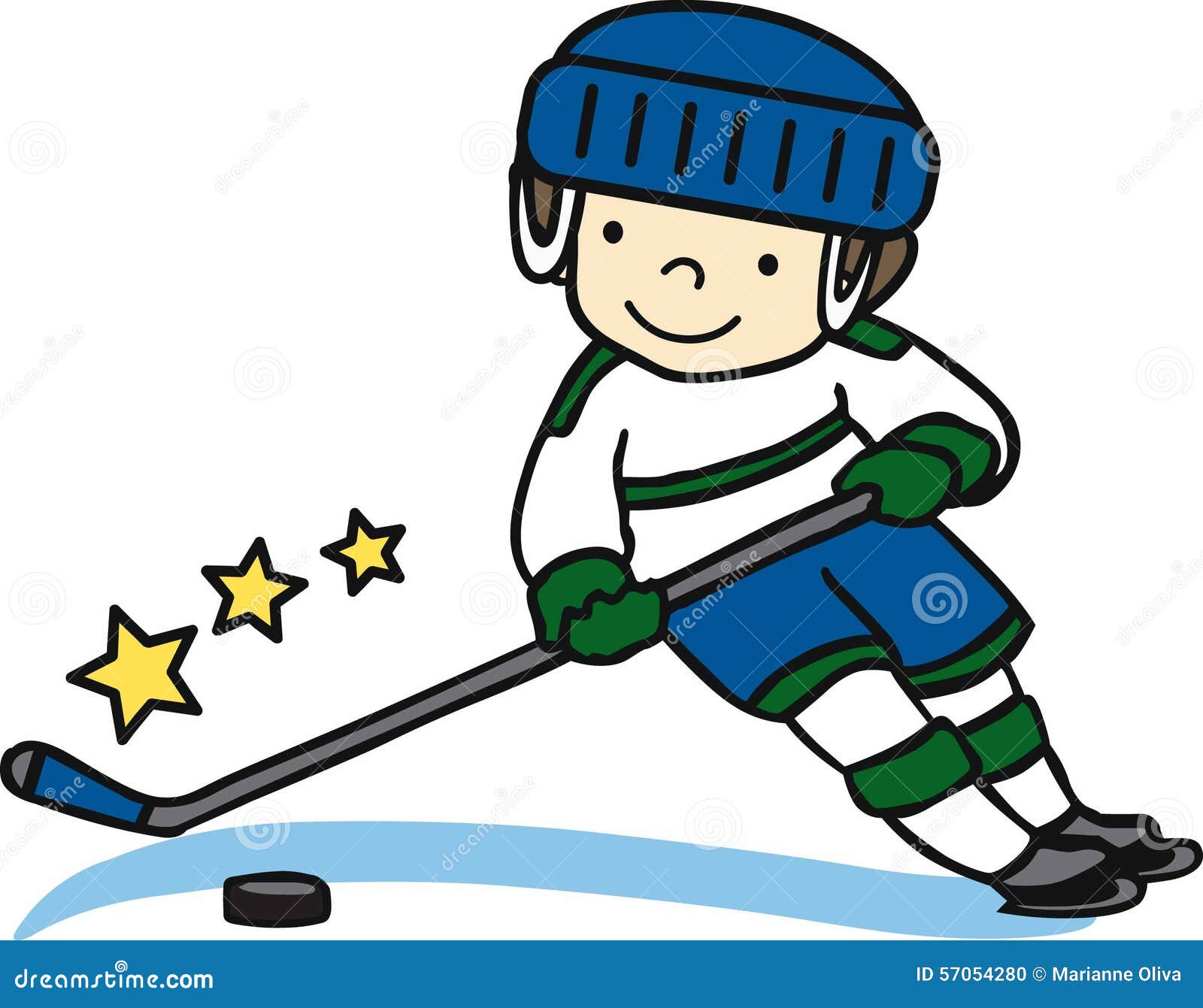 Hockey Boy stock vector. Illustration of game, uniform 57054280