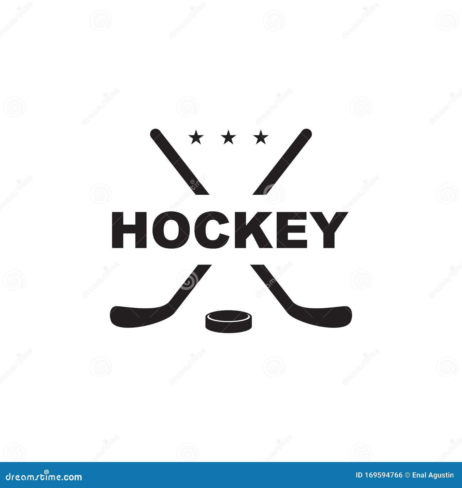 Hockey Club Logo Design Vector Template Stock Vector Illustration of