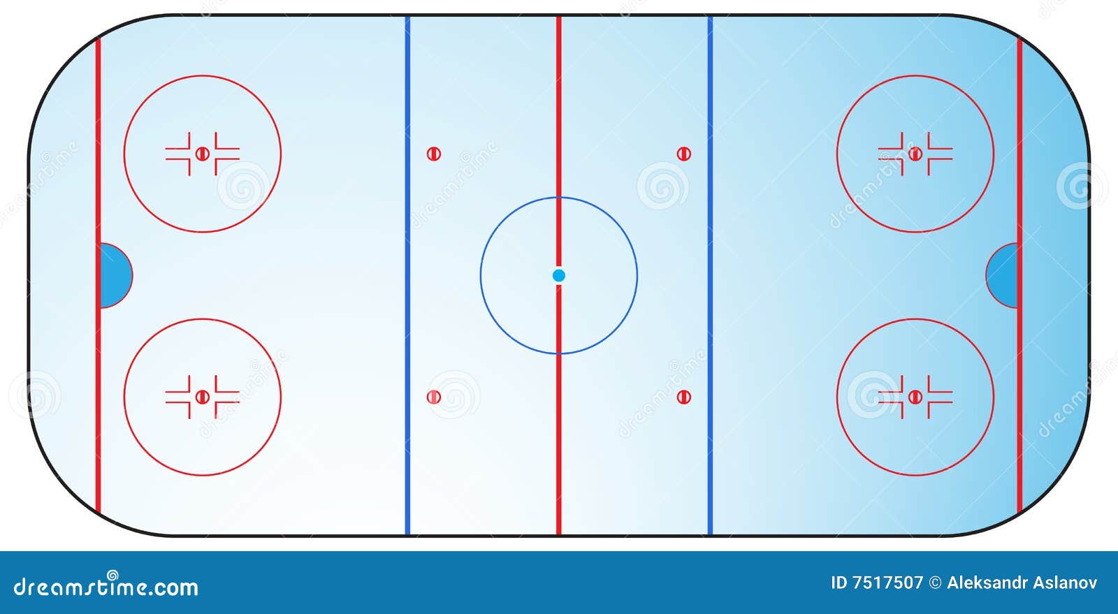 Hockey field stock illustration. Illustration of goal 7517507