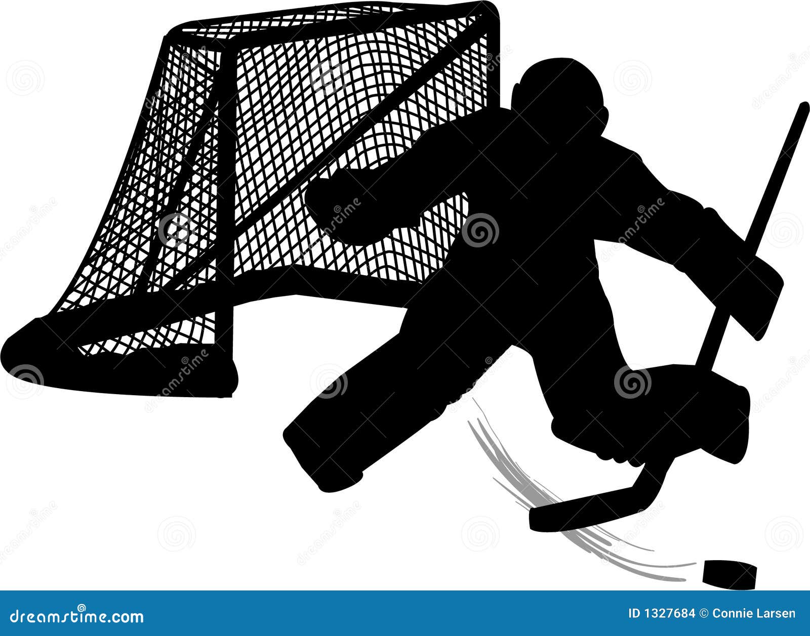 Hockey Goalie stock illustration. Illustration of black 1327684