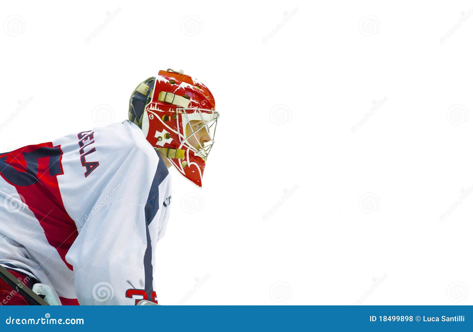Hockey goalie editorial stock photo. Image of league 18499898