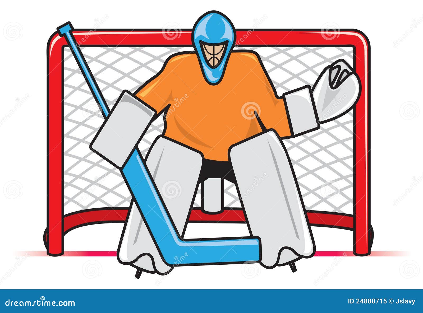 Hockey Goalie stock vector. Illustration of athlete, goal - 24880715