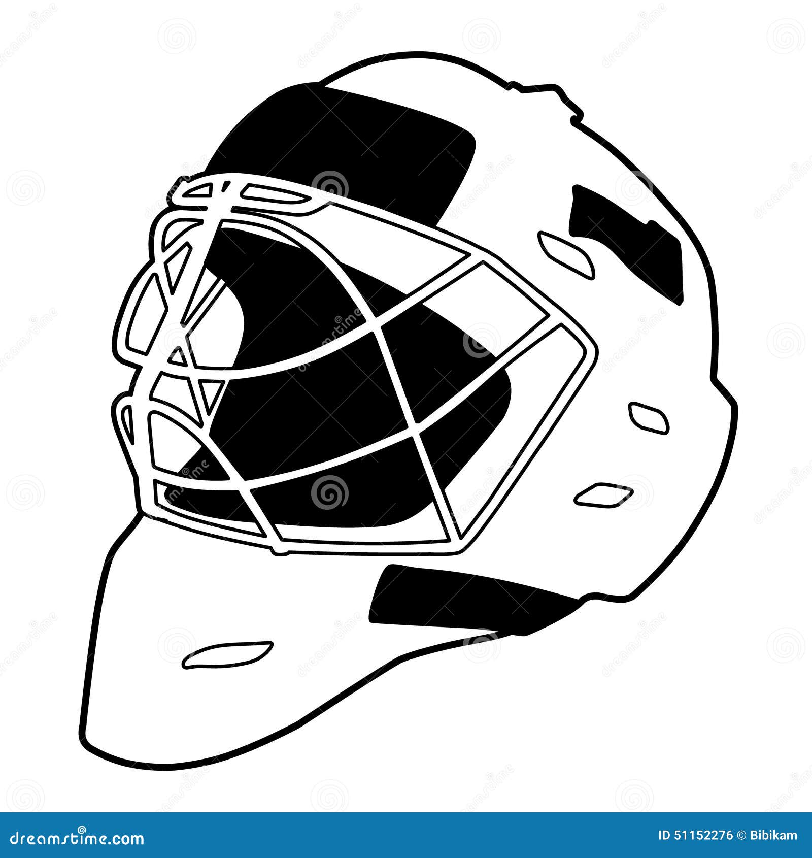 Hockey Goalie Helmet Stock Illustration - Download Image Now