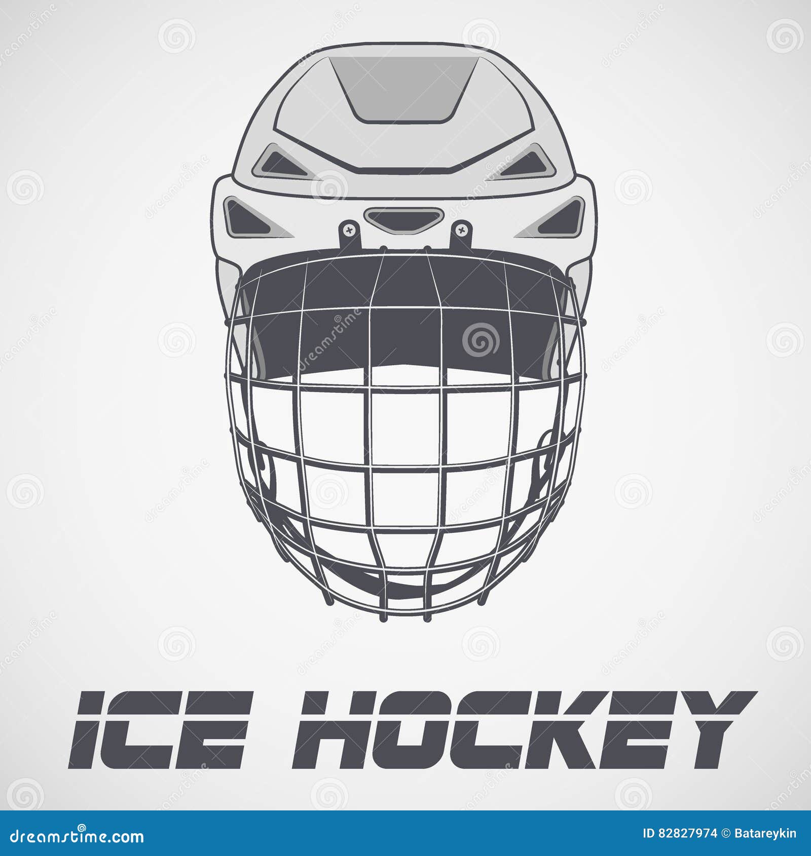 Vintage goalie masks with flags Royalty Free Vector Image