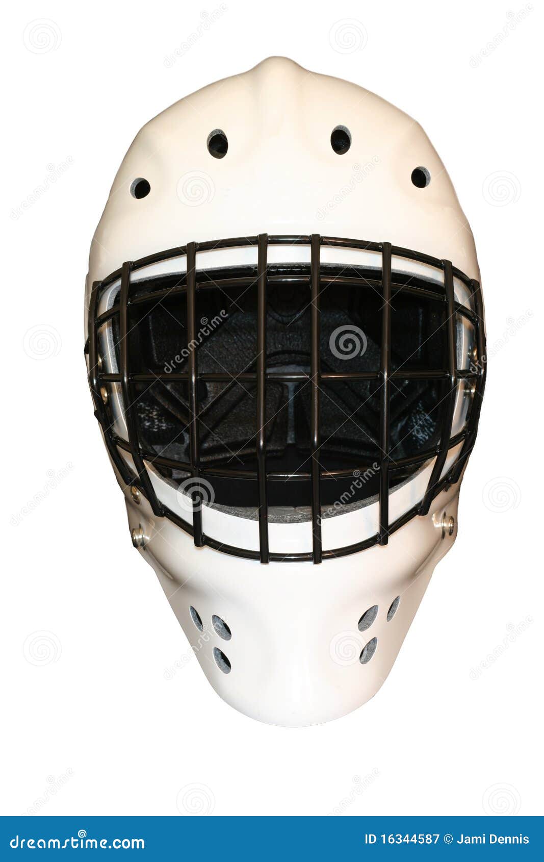 Hockey Mask Of Serial Killer Isolated On Black Stock Photography