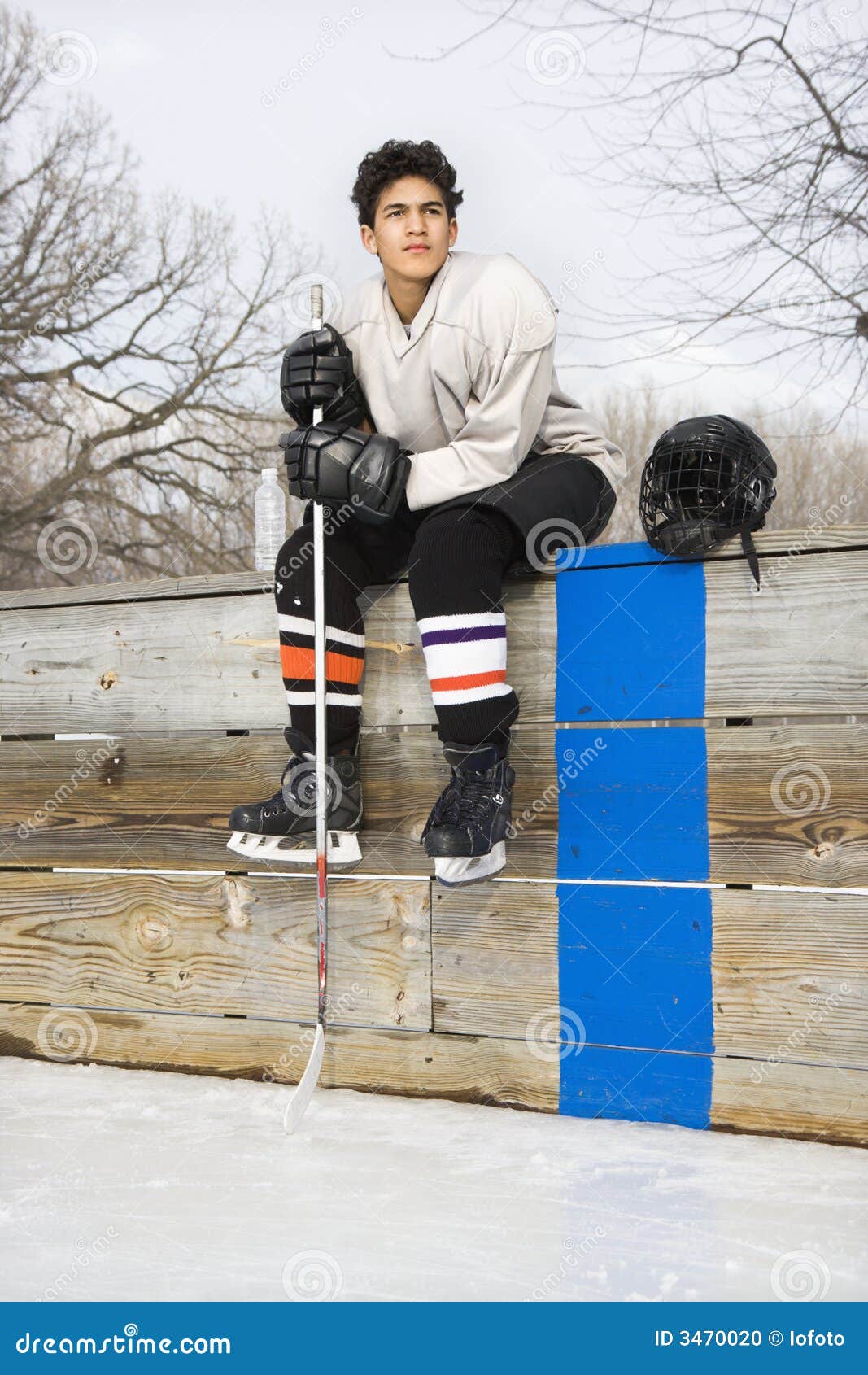 Hockey player boy. stock photo. Image of male, activity 3470020