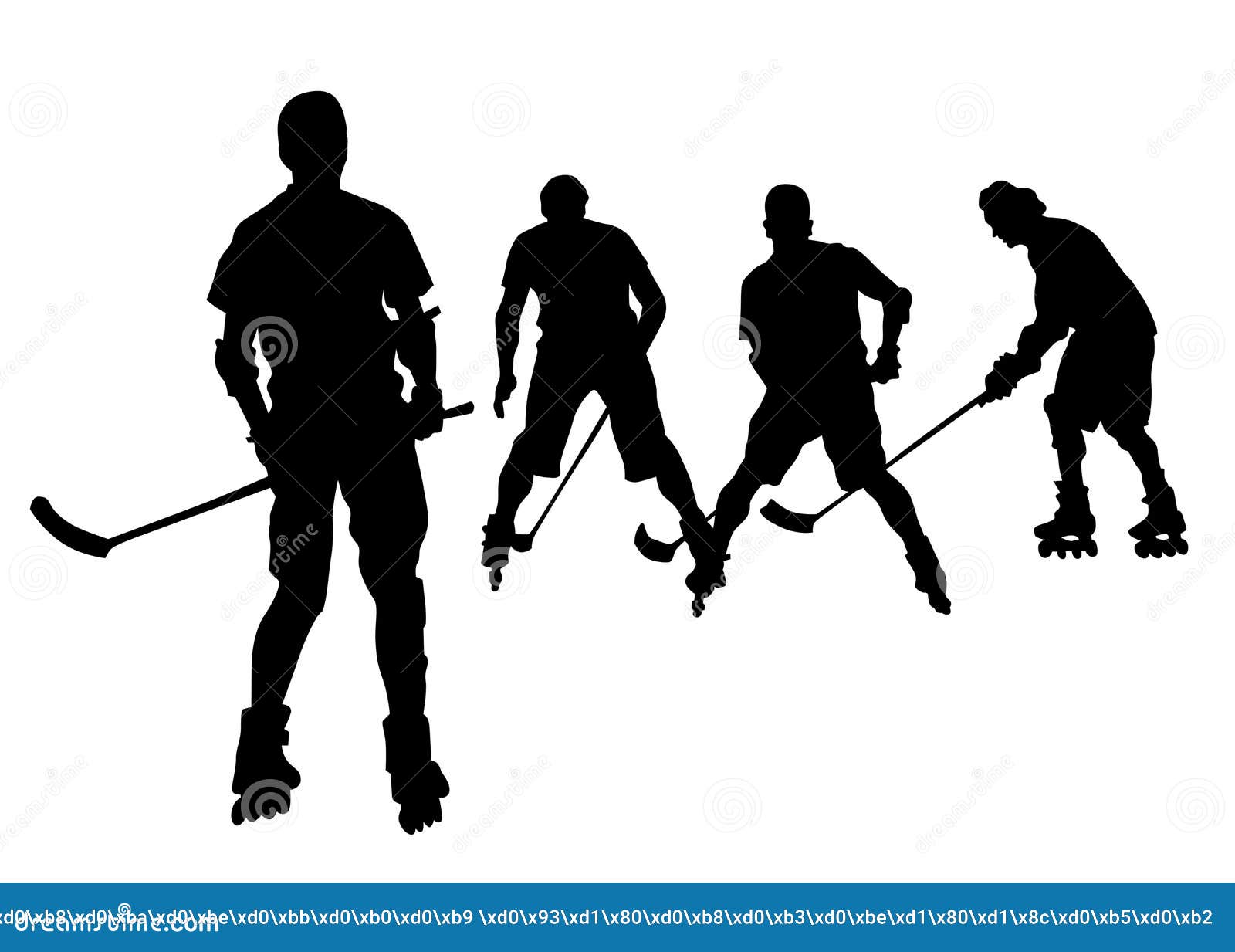 Rollers hockey one stock vector. Illustration of stick 274539388