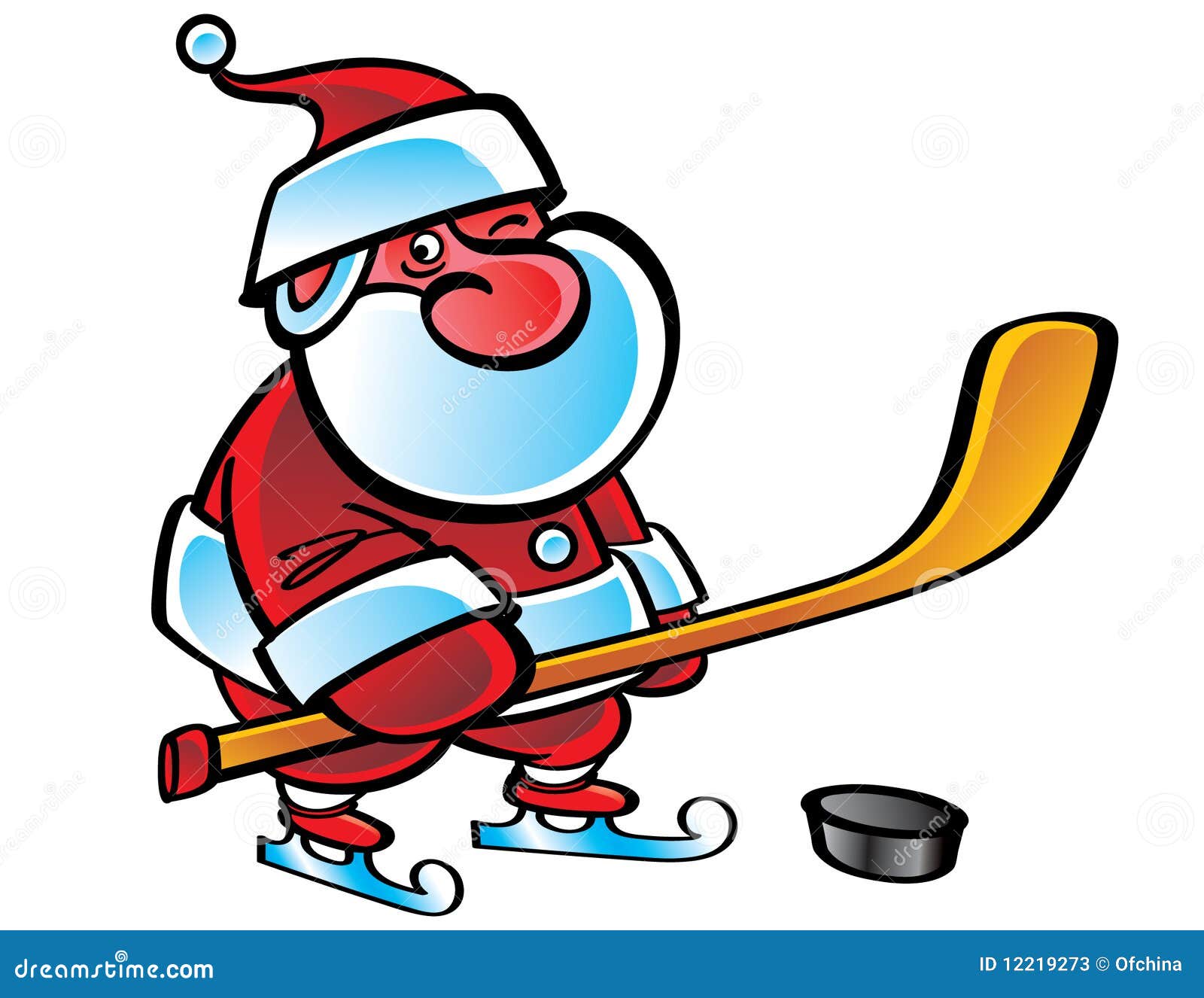 Hockey Santa Stock Photos - Image: 12219273