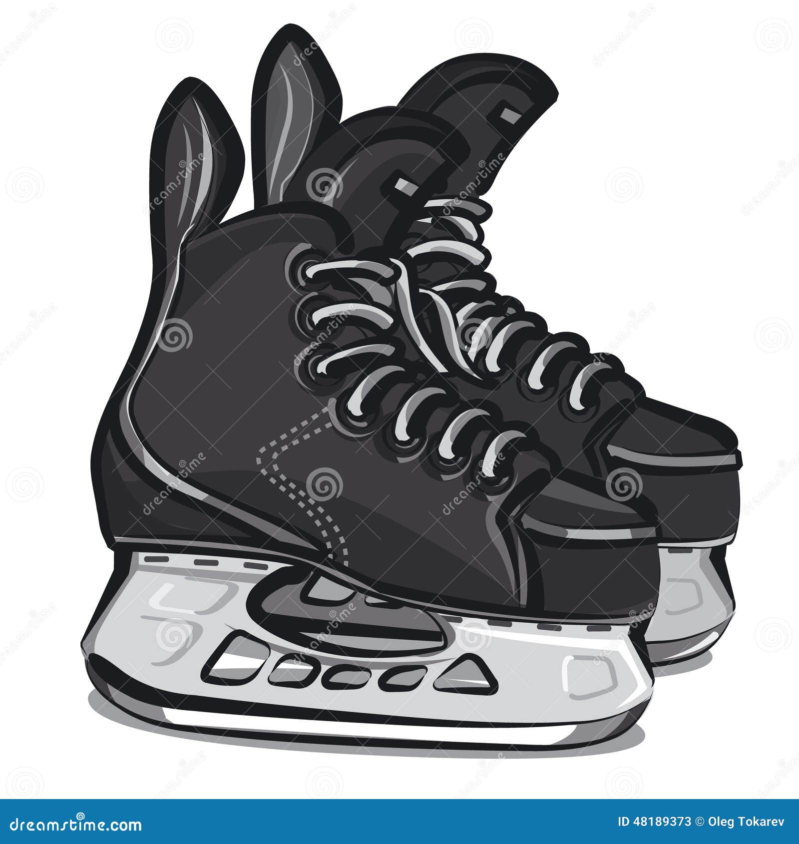 Hockey Skates Stock Illustration - Image: 48189373