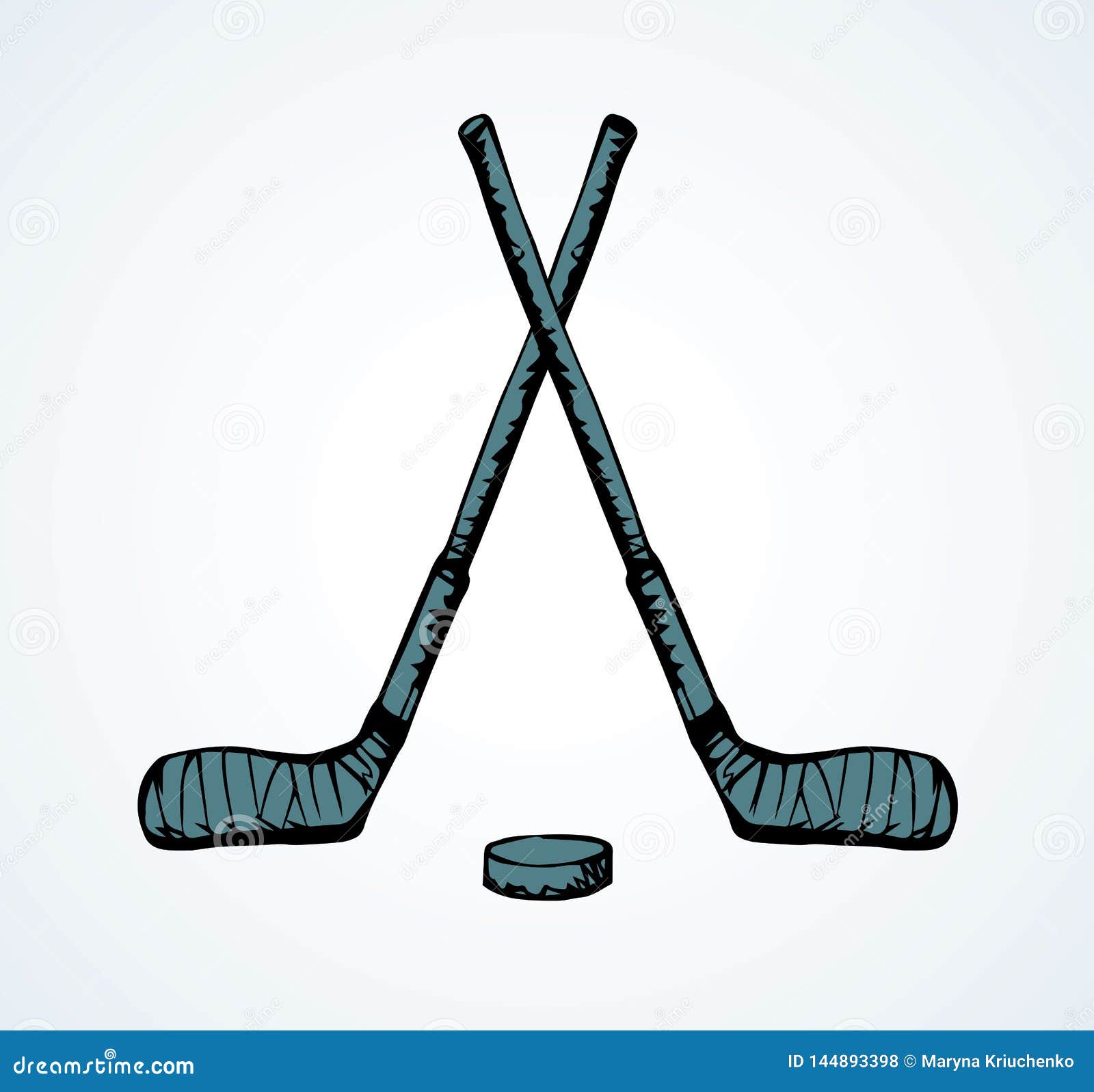 field, hand, contour, goalie, leisure, cold, isolated, hockey, doodle, draw...