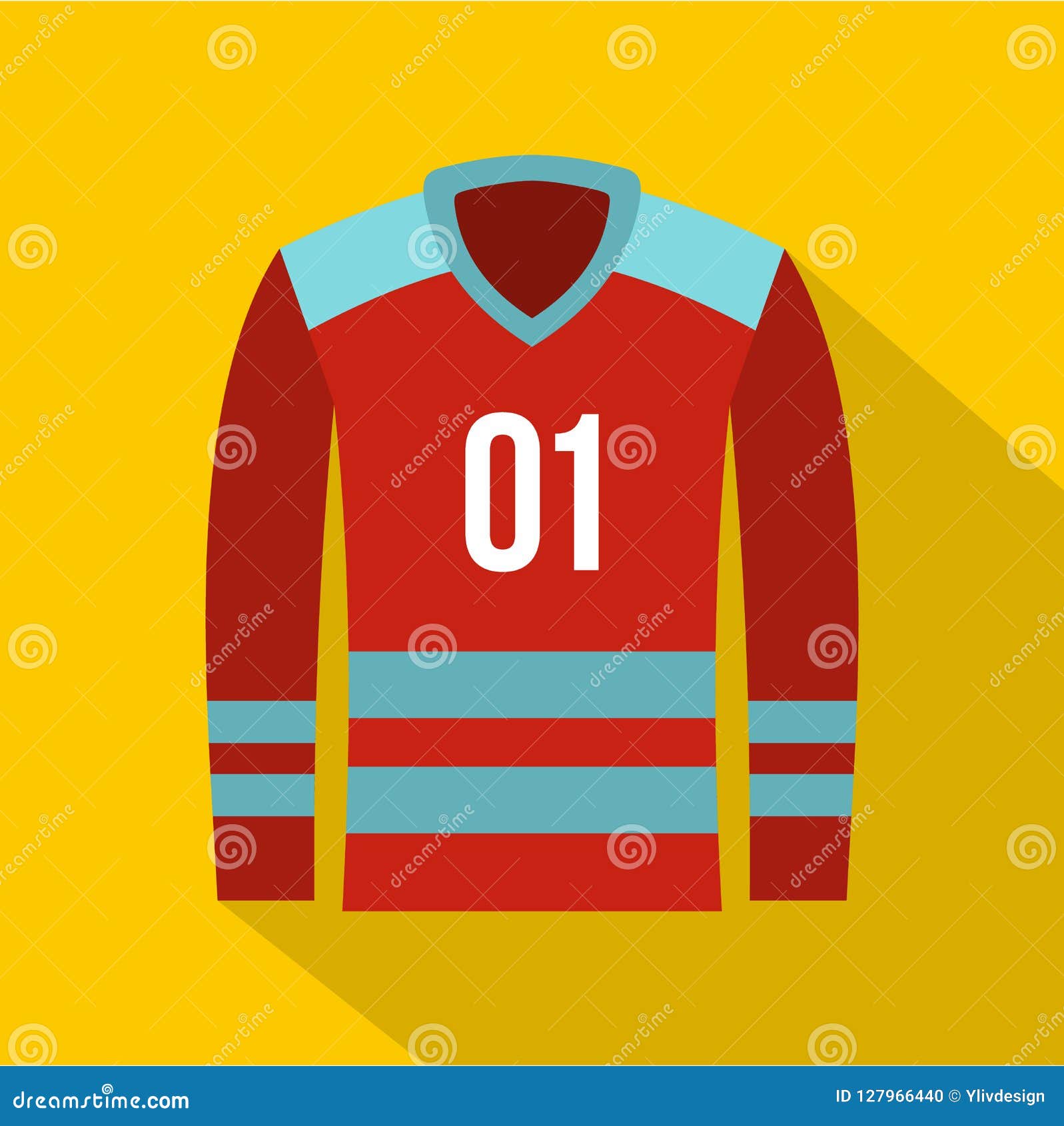 Hockey T-shirt Icon, Flat Style Stock Illustration - Illustration of ...