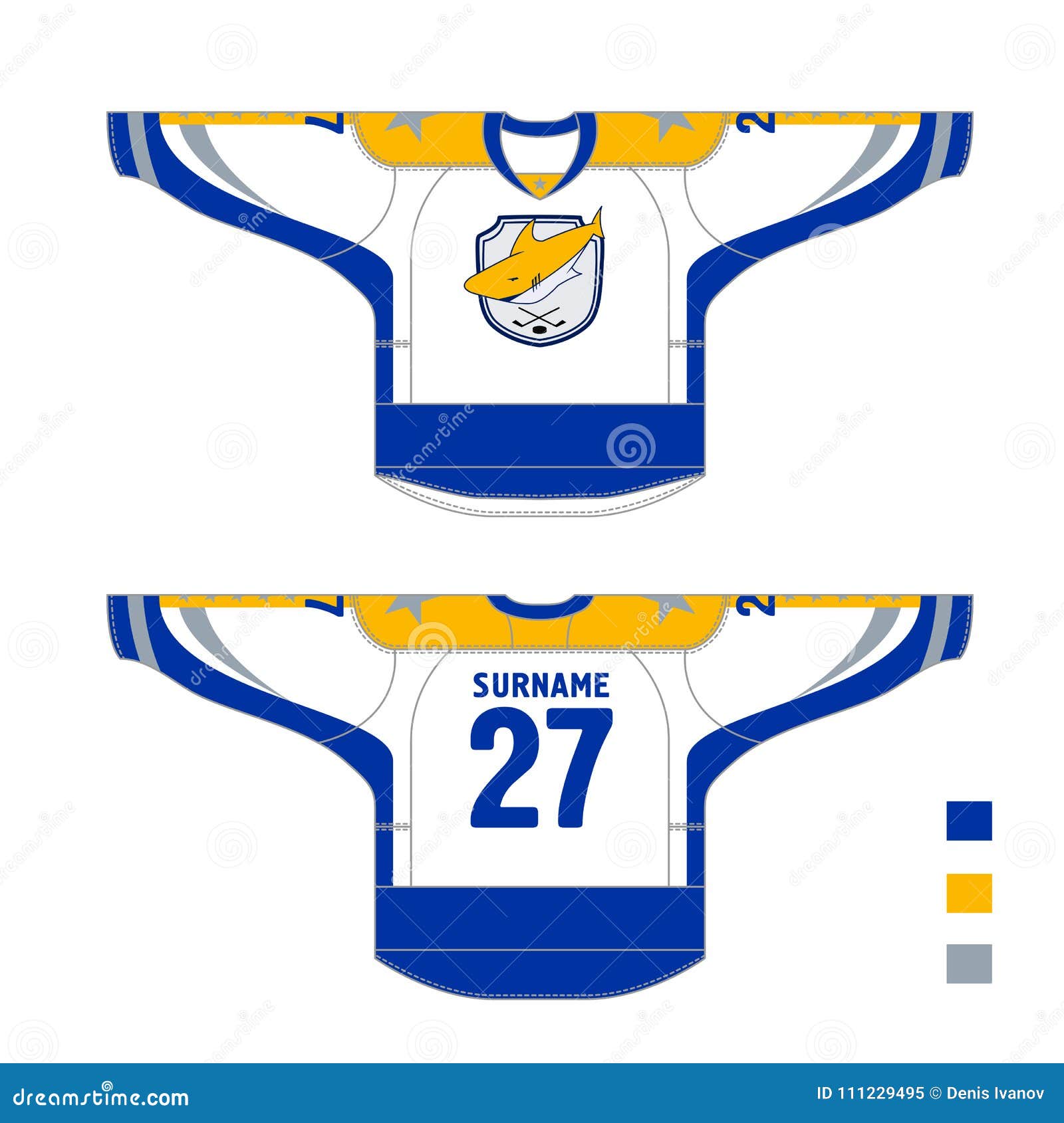 cartoon hockey jersey