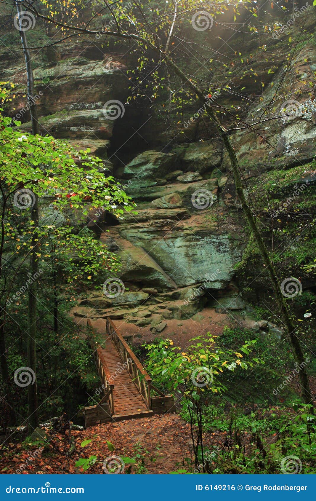 Hocking hills bridge stock photo. Image of color, beauty 6149216