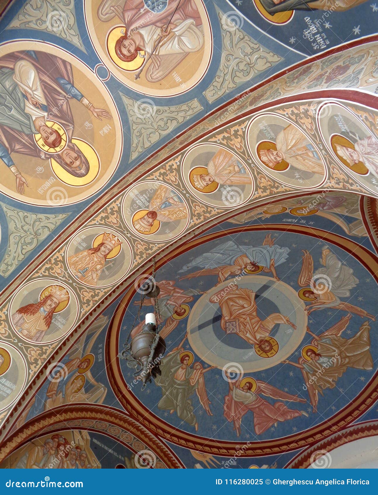 hodos-bodrog monastery -vault entrance door detail mural painting