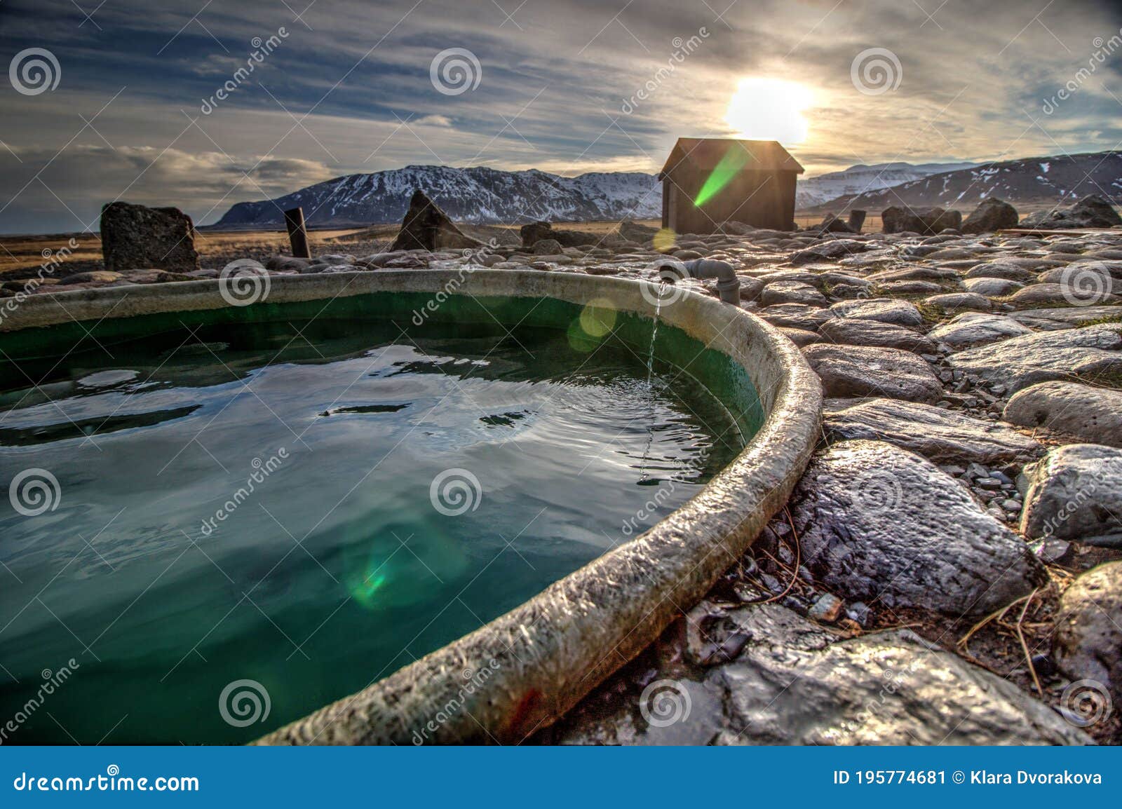 Hoffell Hot Tubs in Iceland Stock Image Image of hill, stone 195774681