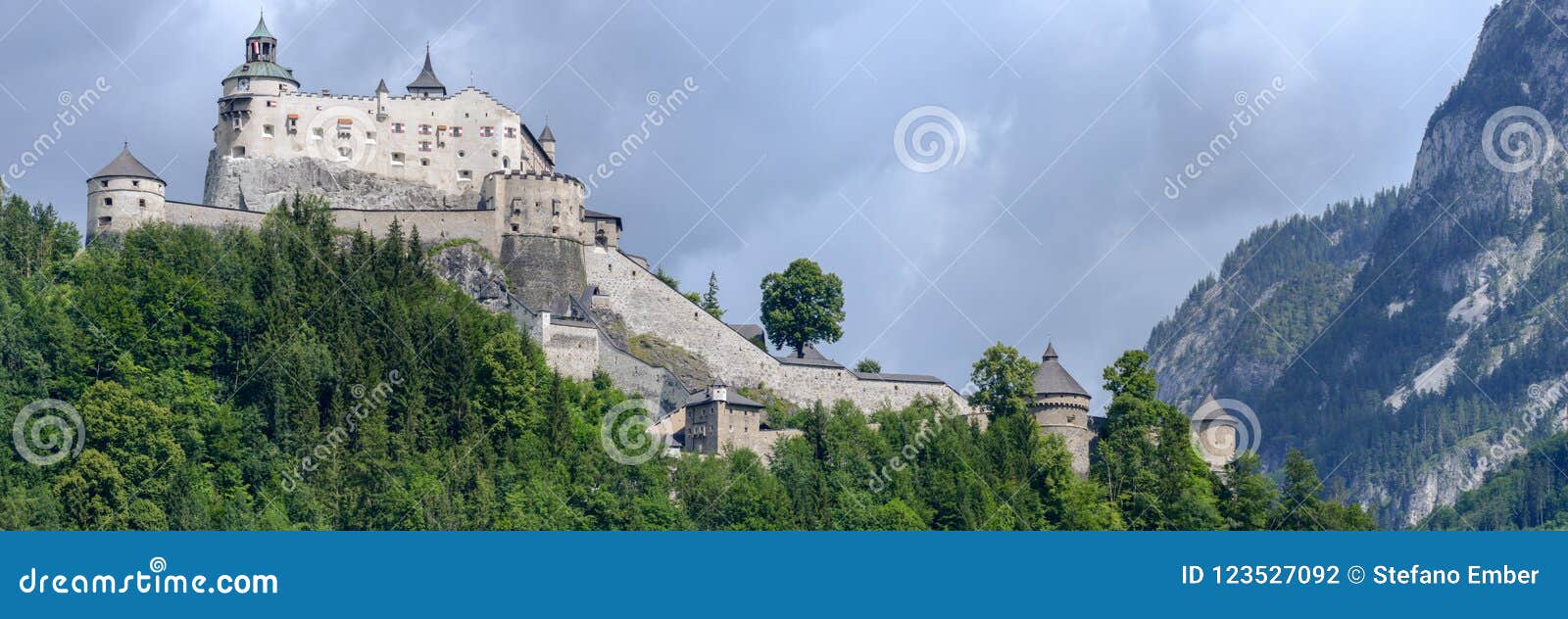 hohenwerfen castle and fortress at werfen on austria