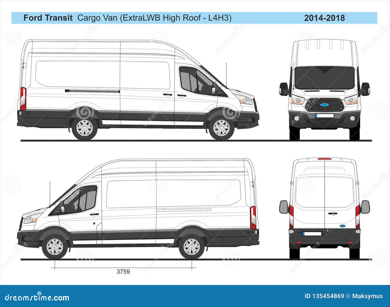 Cargo Van Transit High Top Dimensions Ford Transit 150 Cargo Van