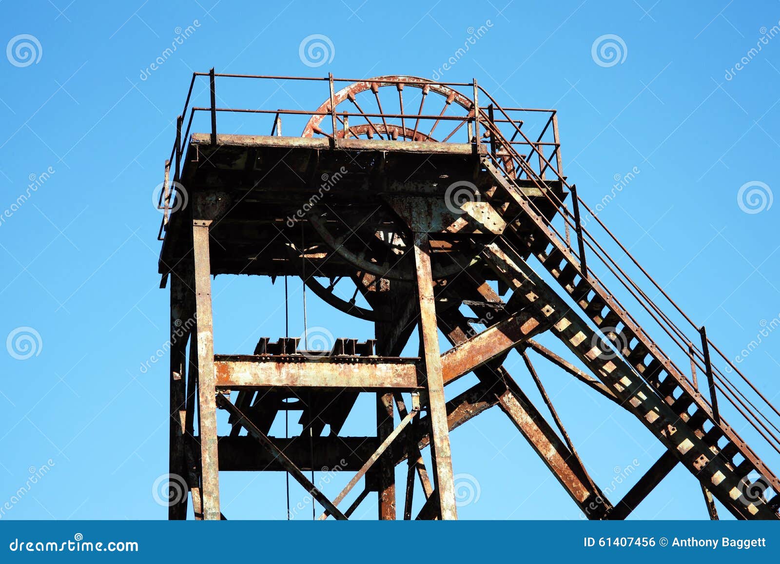Hoist Wheel At A Coal Mine Stock Photo Image 61407456
