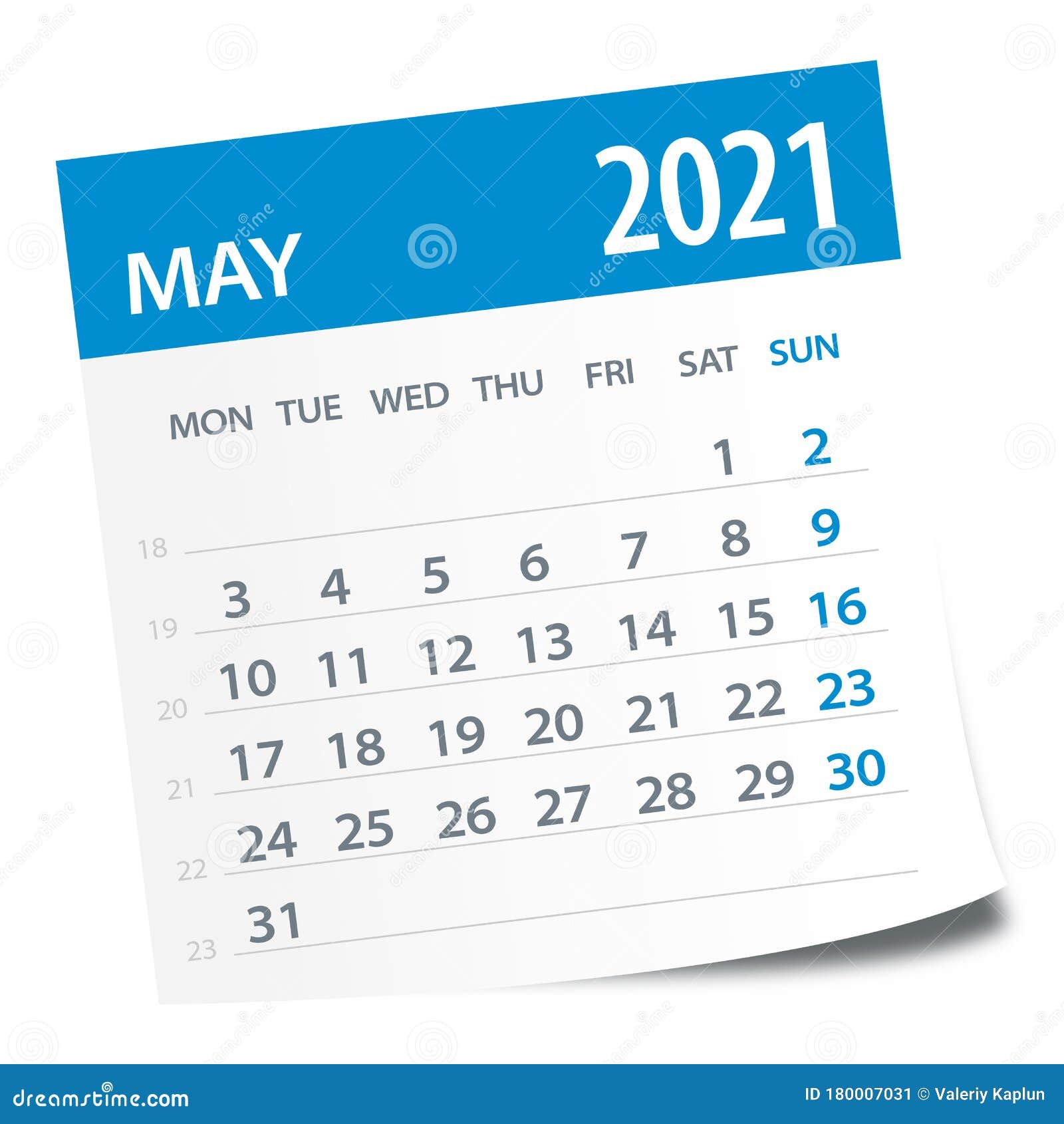 Hoja Del Calendario De Mayo De 2021 Ilustracion De Vectores Stock De Ilustracion Ilustracion De 2021 Calendario 180007031 hoja calendario mayo 2021