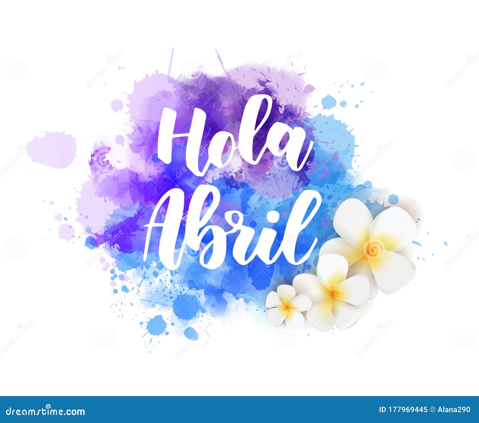 hola abril lettering